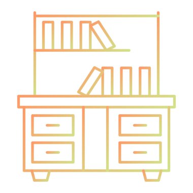 Kitaplık simge vektör çizim