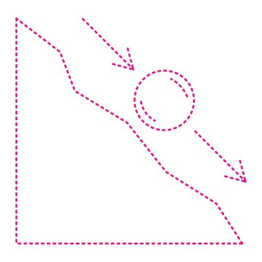 dotted line drawing arrow icon vector illustration eps 10