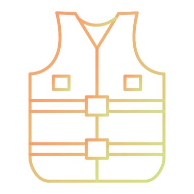 Yelek. Web simgesi basit illüstrasyon