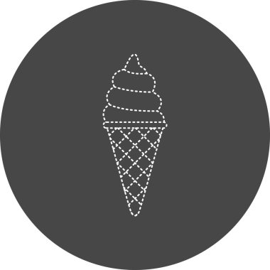 dondurma simgesi, vektör illüstrasyonu 