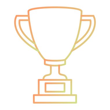 Kupa ikonu. Web için ödül vektör simgelerinin özet çizimi