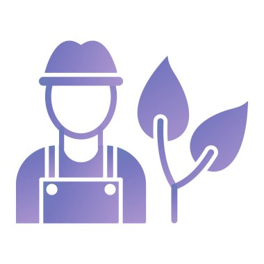 Bitki vektör illüstrasyon tasarımı ile bahçıvan