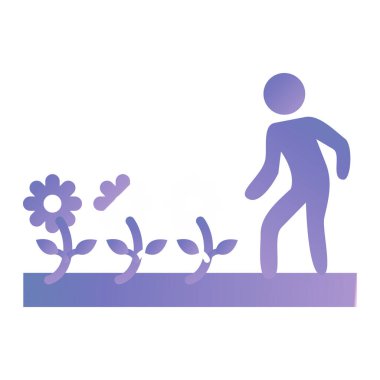 man with a flower in the park