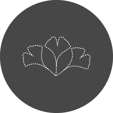 Çiçek simgesinin vektör illüstrasyonu