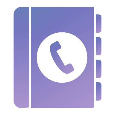 Telefon Rehberi simgesi. vektör çizim