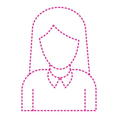 faceless woman avatar character vector illustration design