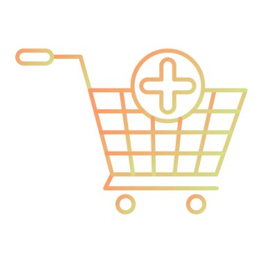 Alışveriş arabası ikon vektör illüstrasyonu