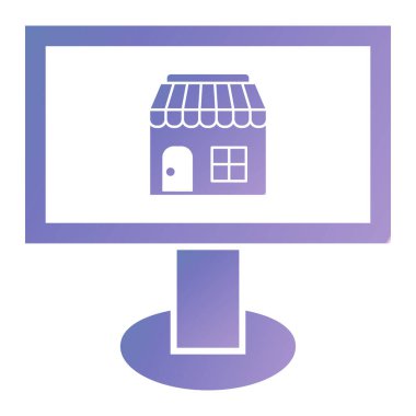 Dükkan. Web simgesi basit illüstrasyon