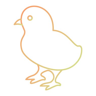 Kuş simgesi. Web için tavuk vektör simgelerinin özet çizimi