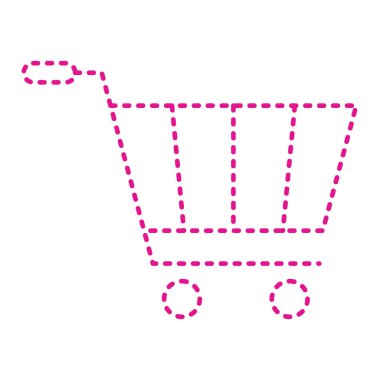 Alışveriş arabası simgesi vektör illüstrasyon grafik tasarımı