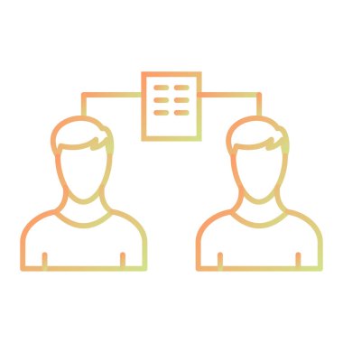 İş insanları simgesinin vektör illüstrasyonu