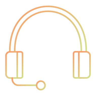 Kulaklık. Web simgesi basit tasarım