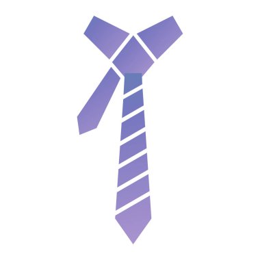 Kravat simgesi. Web için kravat vektör sembolünün düz çizimi