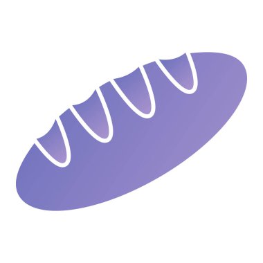 Ekmek ikonu vektörü. İnce çizgi işareti. izole edilmiş sınır sembolü çizimi