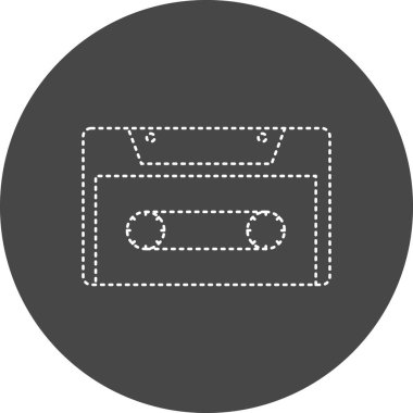 Cassette simgesinin vektör illüstrasyonu