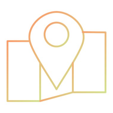 Harita işaretleyici simgesi. konum belirleyici sembol. düz tasarım biçimi.