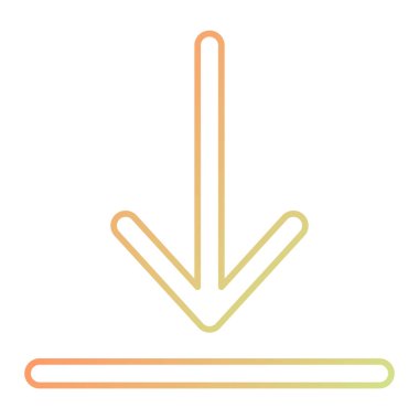 aşağı ok simgesi, vektör illüstrasyonu