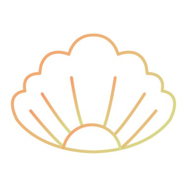 deniz kabuğu ikonu vektör illüstrasyonu