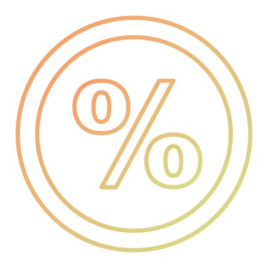 percentage rate icon in trendy style isolated background