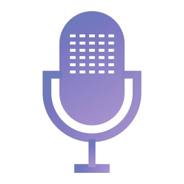 mikrofon simgesi vektör illüstrasyonu