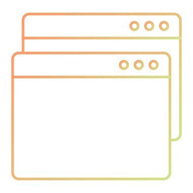 tarayıcı pencere simgesi vektör illüstrasyonu