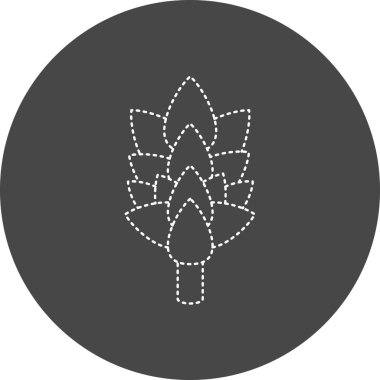 Bir çiçek simgesinin vektör illüstrasyonu