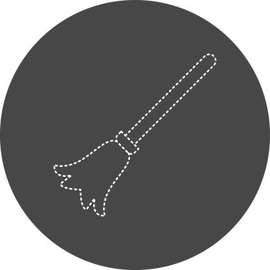 Süpürge simgesinin vektör illüstrasyonu