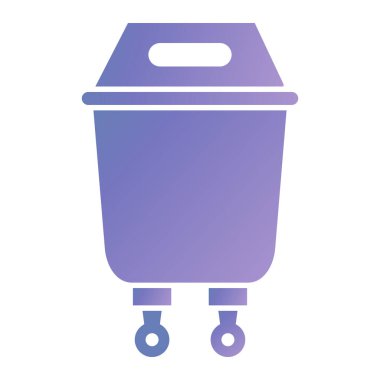 trash can icon. simple illustration of garbage pot vector icons for web
