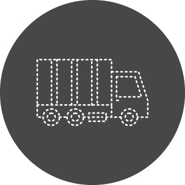 Kamyon simgesinin vektör illüstrasyonu