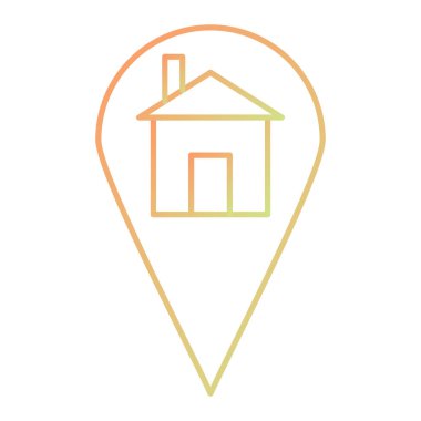 ev simgesi vektörü web ve mobil uygulama tasarımınız için beyaz arkaplanda izole edildi, konum logosu kavramı