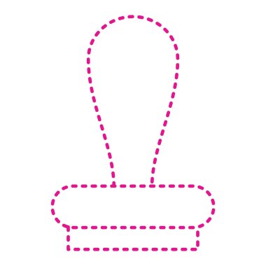 pink paint brush icon isolated on white background. vector illustration