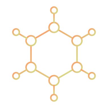 Molekül. Web simgesi basit illüstrasyon