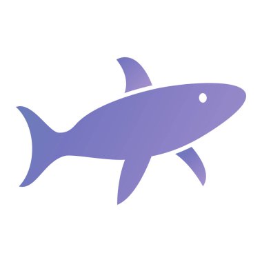 Köpekbalığı simgesi vektör illüstrasyonu