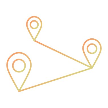 map pointer icon. flat design style. vector illustration.