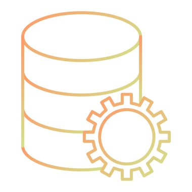 veritabanı. Web simgesi basit illüstrasyon