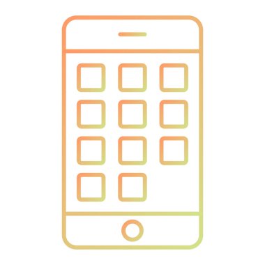 Cep telefonu simgesi, vektör illüstrasyonu