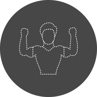 vector illustration of modern Gym Owner icon