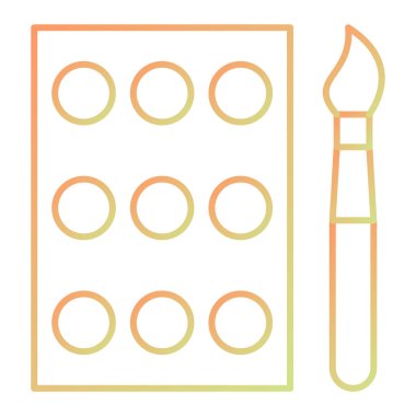 Kalem. Web simgesi basit illüstrasyon