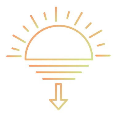 Güneş. Web simgesi basit illüstrasyon