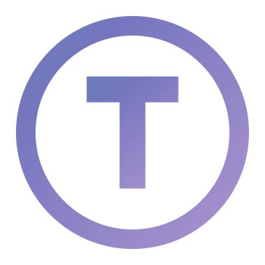 vector illustration of T icon