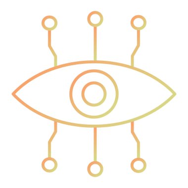 Bir robot simgesinin vektör illüstrasyonu