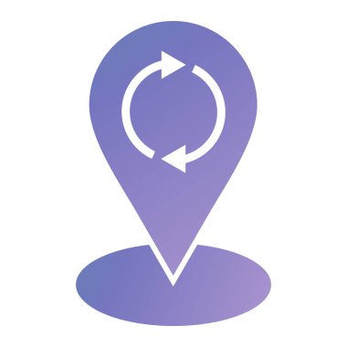 Harita işaretleyici simgesi. Web tasarımı için basit konum pin vektör simgeleri çizimi