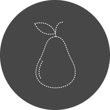 pear icon, simple illustration. flat design style