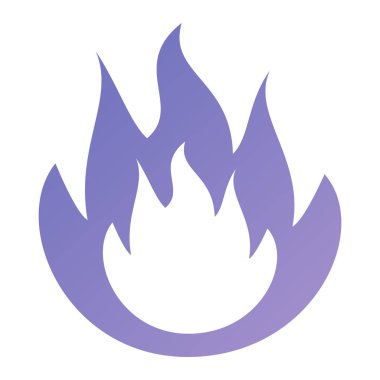 Bir alev simgesinin vektör illüstrasyonu