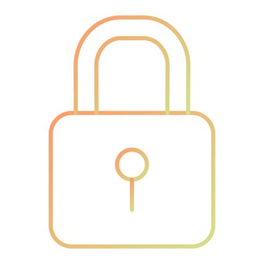 asma kilit ikon vektör çizimi