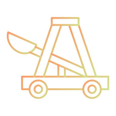 El arabası. Web simgesi basit illüstrasyon