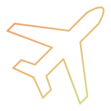 uçak ikonu vektör illüstrasyonu