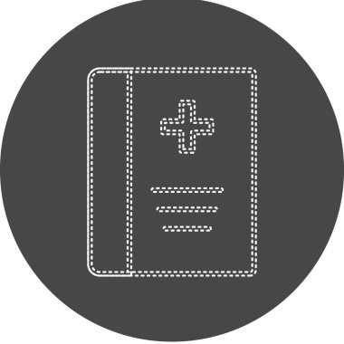 Modern tıp kitabı simgesinin vektör çizimi