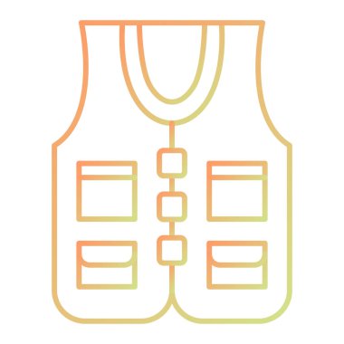 Yelek. Web simgesi basit illüstrasyon