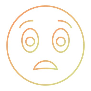 yüz çizgisi simgesi, vektör illüstrasyonu